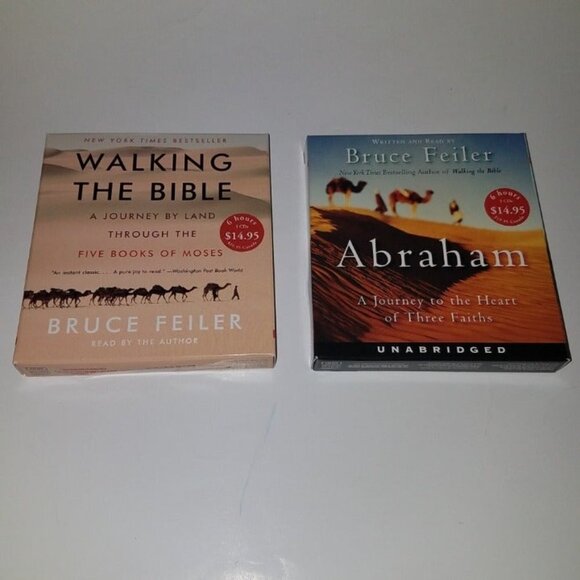 Bruce Feiler Audiobook Lot Abraham Walking the Bible CDs Books - Picture 1 of 7